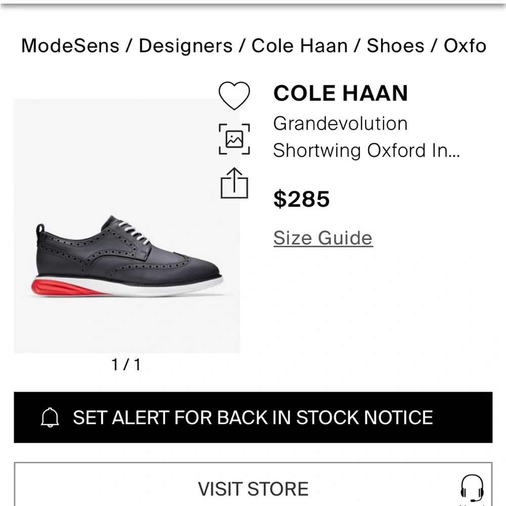 Men's Cole Haan Black and White Shoes